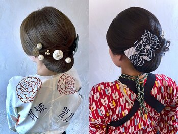 タクミ(Takumi)の写真/秋祭りを彩る本格和装ヘアスタイル★金箔や髪飾りの持ち込みOK!友達とおそろいヘアも大人気♪