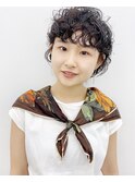 【早瀬忍 梅田中津】ショートウルフ×パーマ
