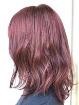 ハコ(ha co)&nbsp;菊池指名　ブリーチなし　ワインレッド