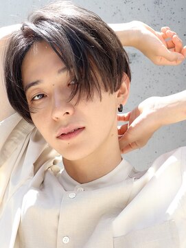 ネイビー(NAVY) かきあげサラサラ！センターパートナチュラル男子