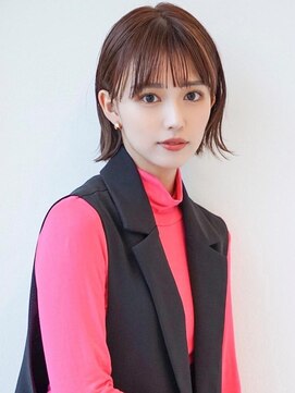 アグ ヘアー シャル 登米佐沼店(Agu hair shall) 《Agu hair》暖色エアリーボブ