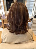 【脱白髪染めハイライト】大人かわいい★美髪こなれミディ★坂田
