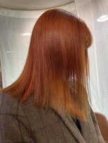 ヘアーアンドメイク ビス(HAIR&MAKE bis)&nbsp;ブリーチ一回～でもできる！オレンジカラー【加藤沙久楽】