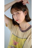 肩上切りっぱなしボブ/外ハネ/ナチュラルボブ/ミニボブ