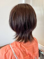 ボタンヘアー 日吉(BoTaN HAIR) くびれウルフ/ステップボーンカット/ボルドーカラー/日吉