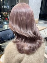 サンク 原宿 表参道(cinq)&nbsp;ミルクティーベージュカラーハイトーンダブルカラーケアブリーチ