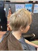 ミルクティーカラー＆メンズショートスタイル