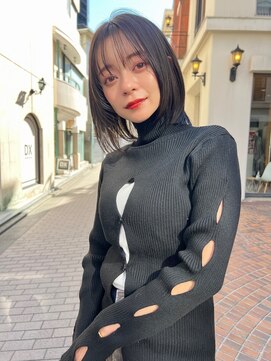 ロジッタ(ROJITHA) 【ROJITHA原宿表参道】内巻きロブ×ダークアッシュ