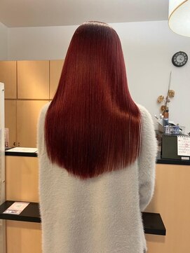 アール ヘアー デザイン(r hair design) サラツヤロング暖色カラーブリーチしない透明感カラー