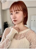 レイヤーカット　フェイスレイヤー　暖色カラー