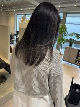 マルフェ 天王寺(marfe) レイヤーカットダークグレージュ