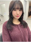 美髪/ワイドバング/レイヤーカット/くすみベージュ/新小岩駅