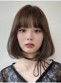 10代20代30代韓国ボブ髪質改善切りっぱなしボブ似合わせカット