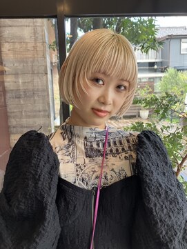 ポイントファイブバイソレイユ 藤沢店(.5 by SOLEIL) ボブレイヤー顔周りレイヤーハニーゴールド