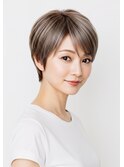白髪ぼかしハイライトブリーチメッシュミルクティーベージュ