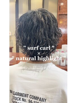 ラドンナアデッソ(LA.DONNA ADDESSO) 【大人男髪】サーフカール×ホワイトメッシュ