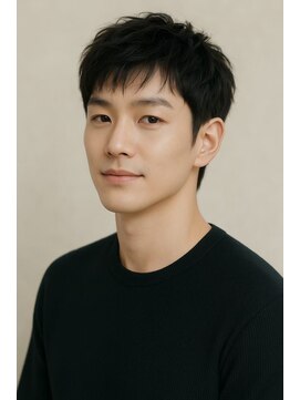 にもう ブルーブラック & スパイキーショート　フェザーパーマss36