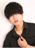 ラウンドマッシュシースルーフェザーショートウルフ