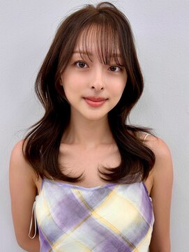 ロンドイディールバンダイ 新潟万代(Lond ideal) 大人かわいい流し前髪ウェーブロング韓国レイヤー