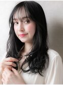 大人美人黒髪アッシュ毛先パーマレイヤーロング312W浦和30代40代