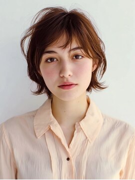 アンドレイ 表参道(andrey) 着物ヘア/ダークアッシュ/ミディアムレイヤーカット/表参道