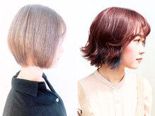 湘南台で叶う艶カラー×上品デザインボブ【デザインカラー】[ブリーチ/ダブルカラー/インナーカラー]