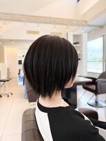マインズリノ(MINDS LINO)&nbsp;小顔丸みあのちゃんショートボブ20代30代40代前髪あり暗めカラー