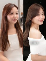 ヴィヴィッド オモテサンドウ(ViViD omotesando)&nbsp;仕事中も可愛いゆるっと巻き髪レイヤー/マロングレージュ