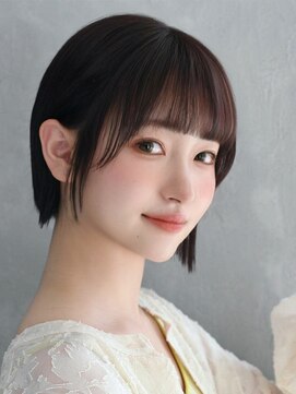 アース 調布店(HAIR & MAKE EARTH) ぱっつん前髪×前下がりボブ