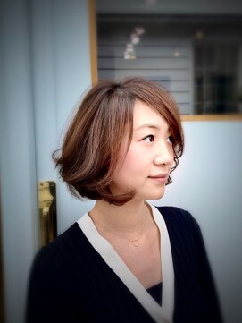 ダマーニ 表参道(DAMANI) デザインカラー×耳かけ１カールボブ