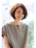 【３０代・４０代・５０代】毛先ワンカールひし形ボブ