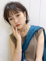 アイティーバイアルバム 松戸店(IT by ALBUM) ウェーブ風ボブ_カーキグレージュマッシュショート_38117