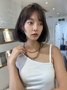 アイヴィー(IVY) タッセルボブ/タンバルモリ 韓国ボブ 韓国女優黒髪ボブ ミニボブ