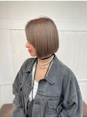 ナチュラルベージュ/ハイトーンケアブリーチ　ボブ/ショートボブ