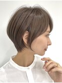 30代40代大人女性/前髪ありショートボブ/ショートヘア/髪質改善