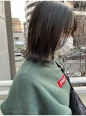 外ハネボブ×透明感オリーブカラー