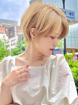 ジエクト 本店(The Ect) 大人ガーリー モードヘア 斜めバング プリカール ハイライト