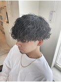 波巻きパーマ