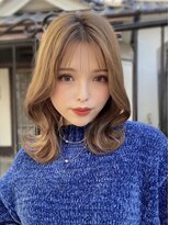 フォルテ 掛川店 シースルーバング/くびれヘア/ミルクティベージュ