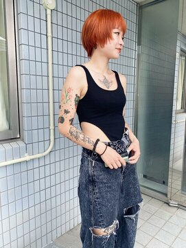 タイドヘアー 高槻店(TIDE HAIR) オレンジショート