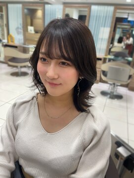 アッシュ 高円寺店(Ash) ６トーンクールブラウン×顔周りレイヤーカット