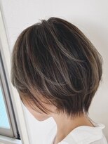 アイズ(I's)&nbsp;バレイヤージュ×丸みショート×白髪ぼかし30代40代50代60代