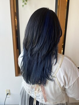 サラビューティーサイト 志免店(SARA Beauty Sight) 【あんstyle】ウルフでインナーブルー！