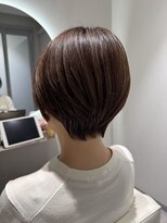 明るい白髪染め×大人ショート