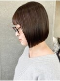 似合わせカット×顔周りレイヤーカットボブ髪質改善[表参道]
