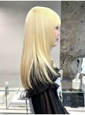 ハイトーンカラーペールピンクブロンドホワイトミルクティー韓国