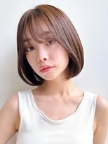 Say.イメチェンホワイトブロンド外ハネボブ美髪ワイドバング韓国