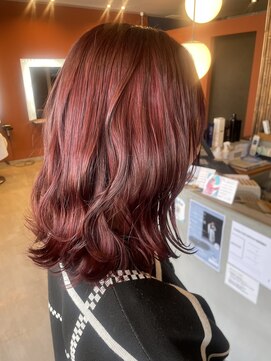 コレットヘア(Colette hair) 【Ayako】ブリーチなしでできるワインレッド