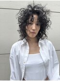 bibito 進化したネオソバージュ　ミディウルフ　くるくるパーマ