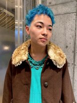 アース 高円寺店(HAIR & MAKE EARTH)&nbsp;スパイキーショートとスカイブルー｛@02st96｝